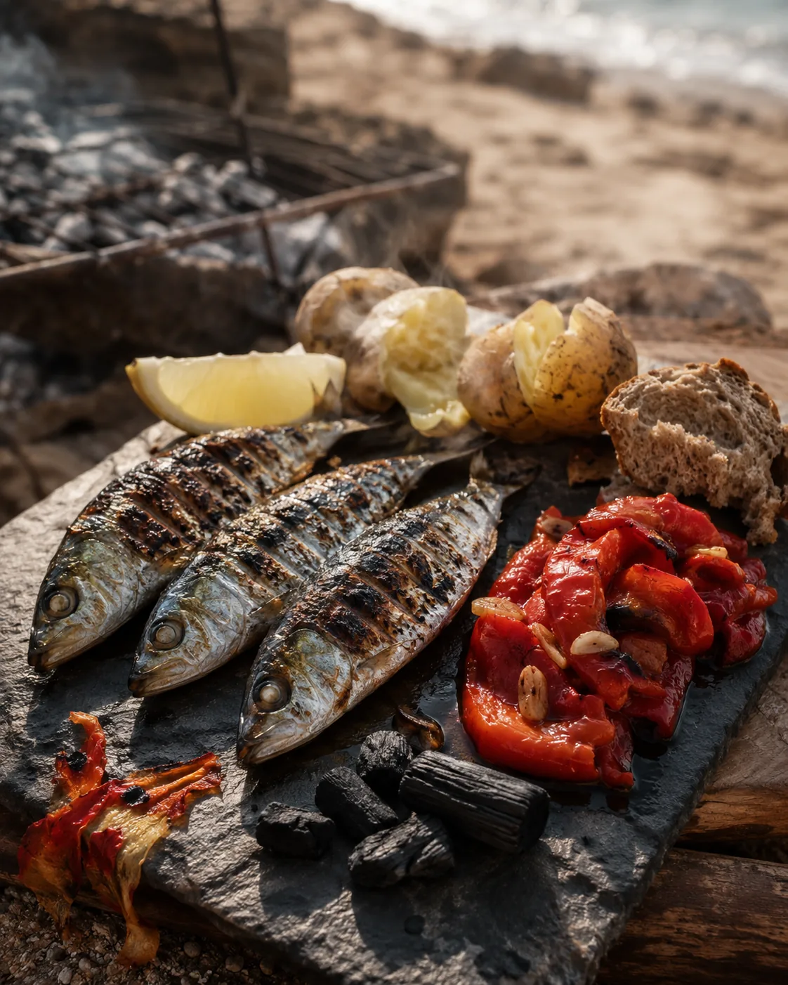 Sardinhas Assadas · Pimentos