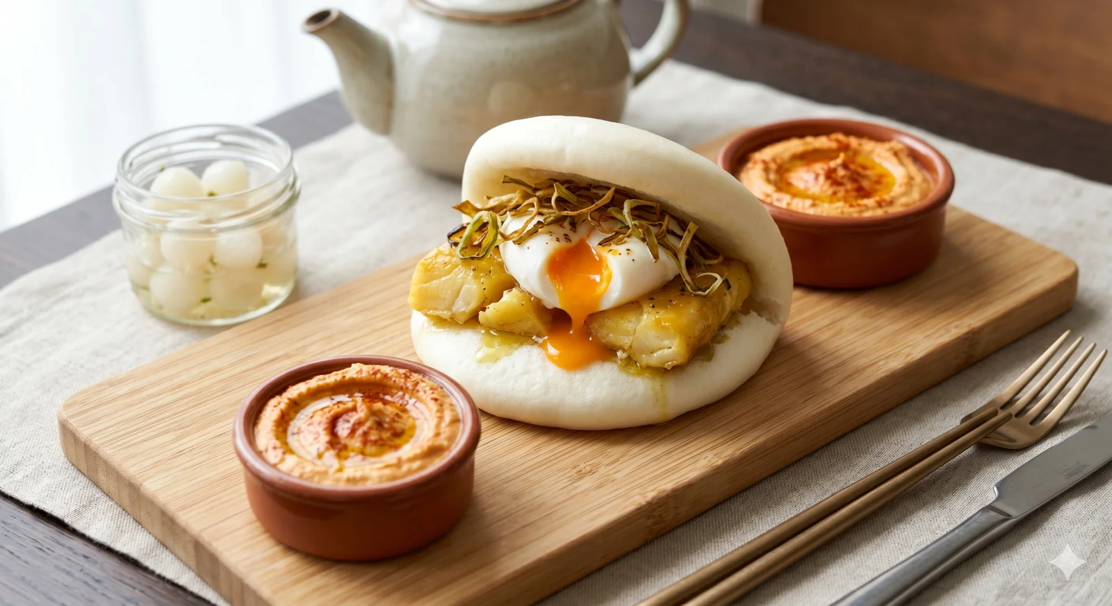 Bao de Bacalhau Confitado