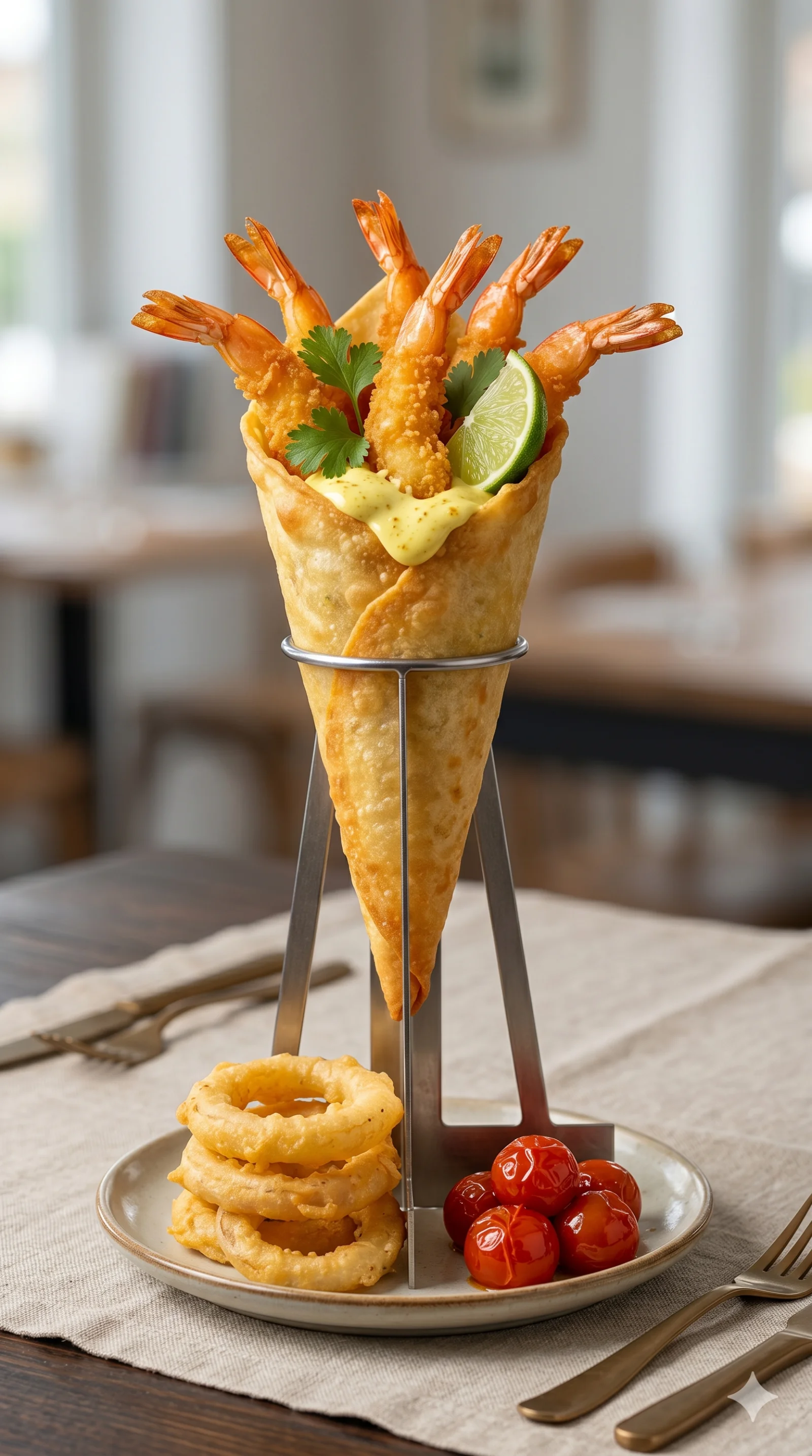 Cone de Camarão Caril