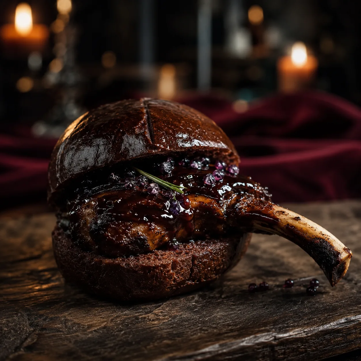 HotDog Costoletinha Ibérica · Vinho Tinto