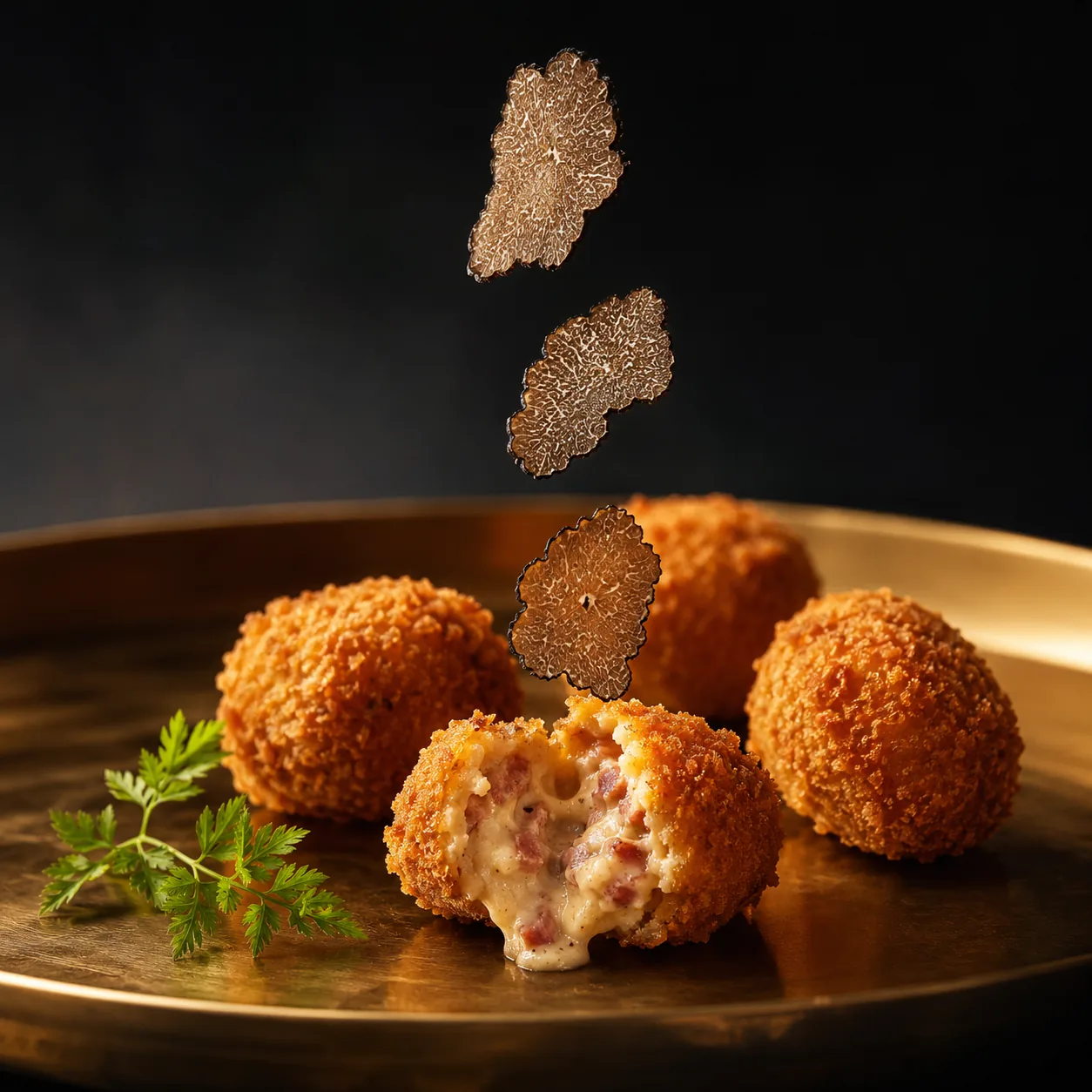 Croqueta Jamón Ibérico · Trufa